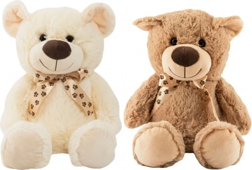 Orsetto di peluche con fiocco 48 cm, 2 colori, 0m+