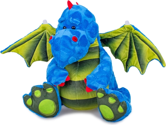 Drago di peluche blu 23 cm