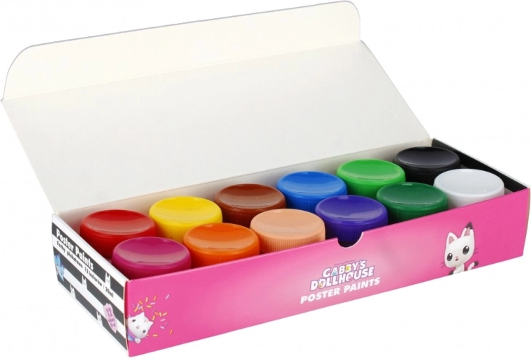 Set ben organizzato di 12 colori in barattolini