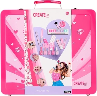 Create It! grande set di trucchi per bambini in scatola di latta