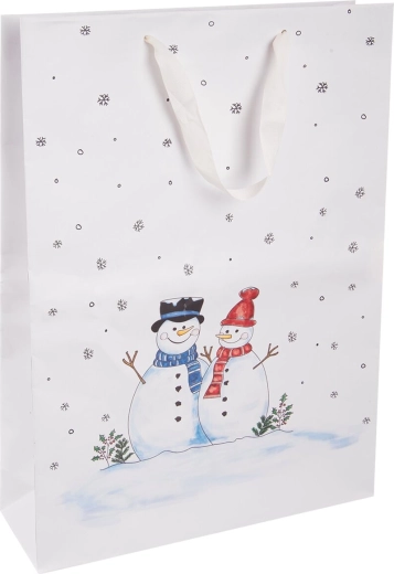 Sacchetto regalo in carta Pupazzo di neve 32,5 × 10 × 45,5 cm