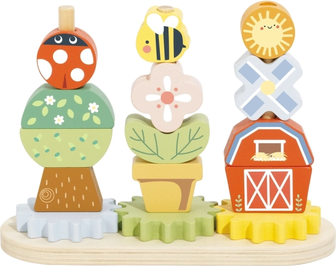 2Kids Toys incastro in legno con ingranaggi – fattoria