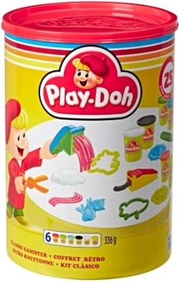 Play-Doh barattolo retrò classico con set da 25 pezzi
