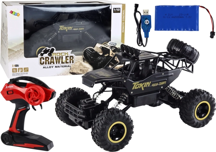 Monster Truck telecomandato 4x4 1:12 nero a 2,4 GHz