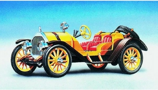 Modello di auto Mercer Raceabout 1912 in scatola