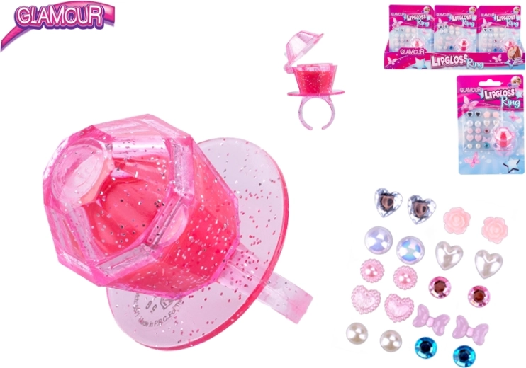 Set di bellezza Glamour con anello e adesivi a forma di orecchini