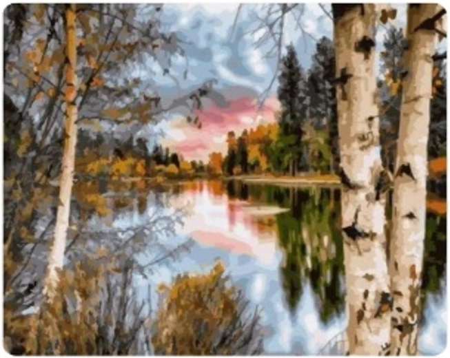 Norimpex Dipingere con i numeri Lago nel bosco autunnale 40 × 50 cm