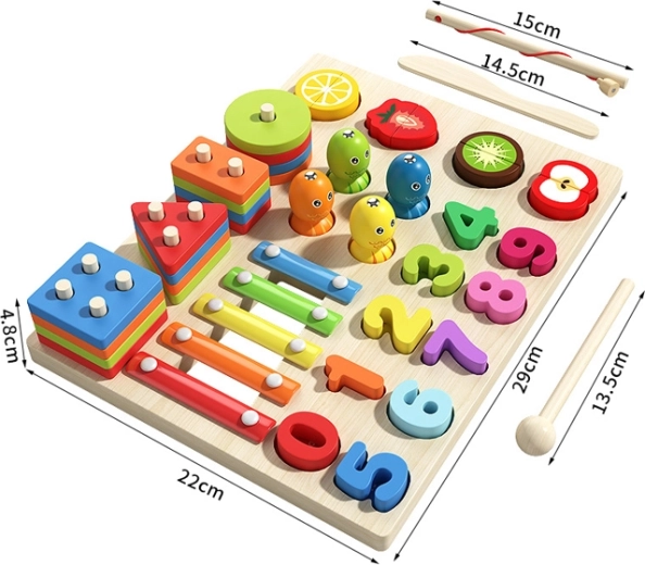 Set di giocattoli in legno 5 in 1
