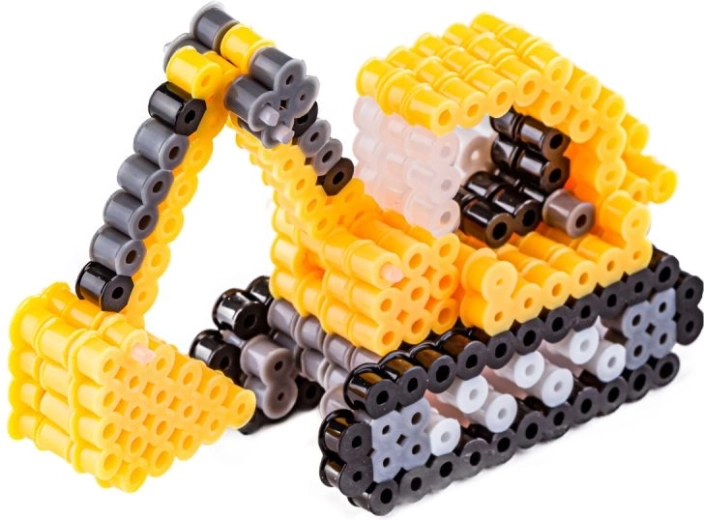 Modello 3D di escavatore con perline da stirare
