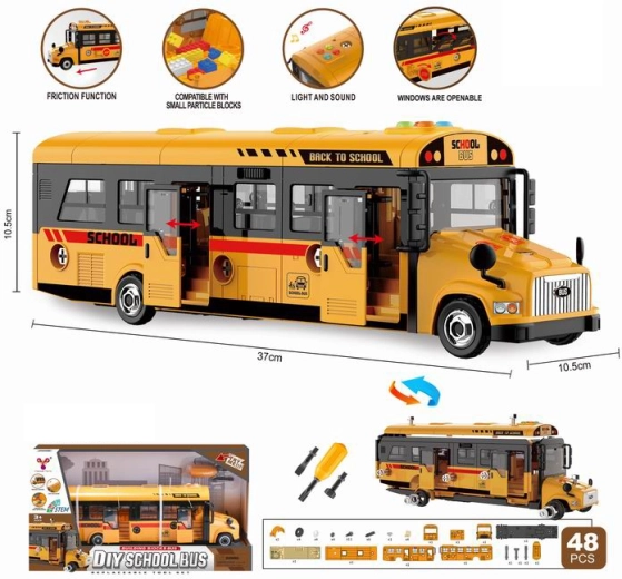 Auto da montare – autobus scolastico (48 pezzi)