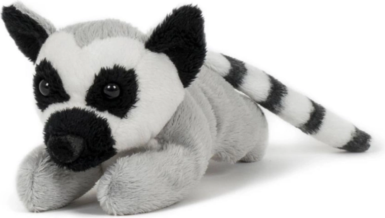 Peluche lemure catta sdraiato 18 cm