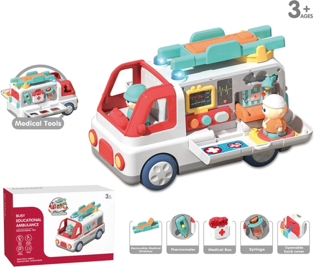 Ambulanza interattiva per i più piccoli con accessori - 1 pezzo