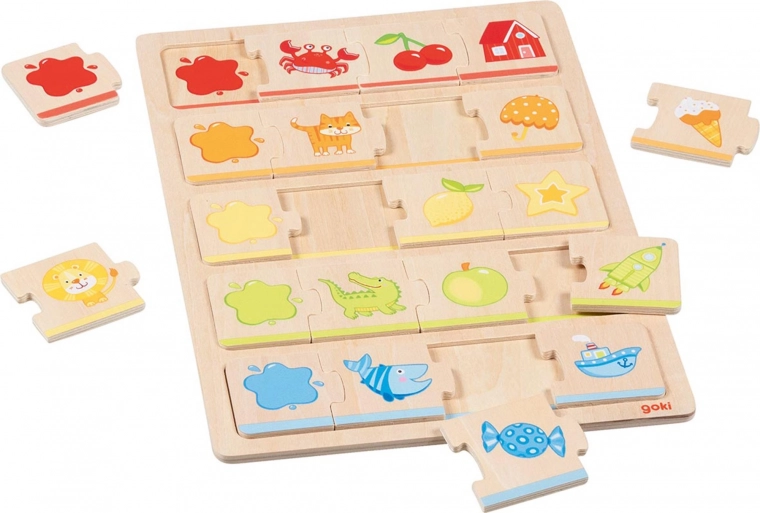 Puzzle in legno Goki Colori