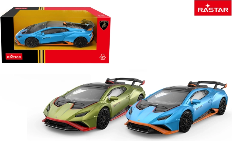 Modello di auto Lamborghini Huracan STO Rastar 1:43 verde - 1 pezzo