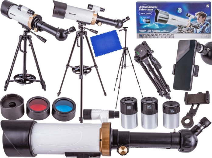 Telescopio astronomico con treppiede per principianti + accessori