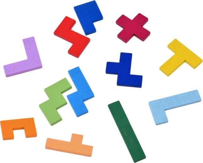 12 pezzi colorati in legno