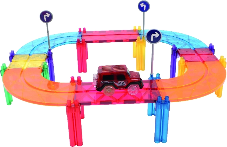 Pista da corsa magnetica Cleverclixx Intense 65 pz