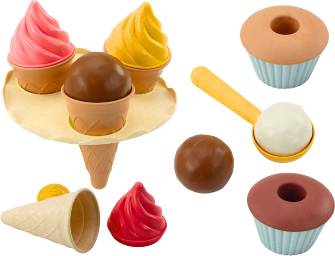 Set da sabbia Cialde gelato Cupcakes Cucchiaio 16 pz.