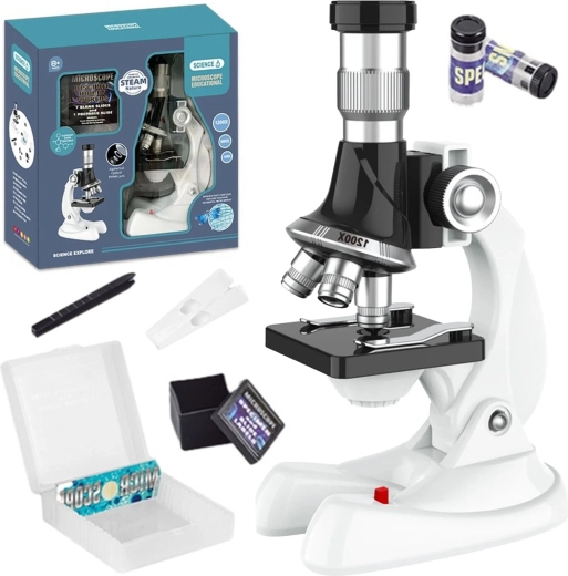 Microscopio digitale per bambini con illuminazione LED e accessori - 1 pezzo