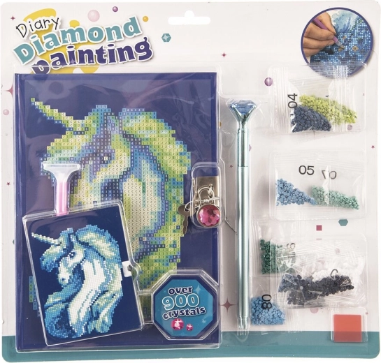 Set creativo per diamond painting – diari (9 pz)