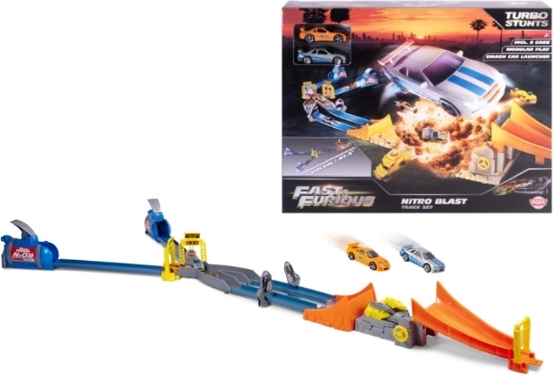 Pista da corsa Fast & Furious Nitro Jump con 2 auto