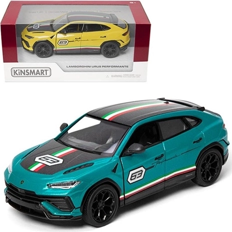 Modello in metallo Lamborghini Urus Performante in livrea da corsa