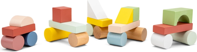Blocchi da costruzione in legno FSC - 100 pezzi