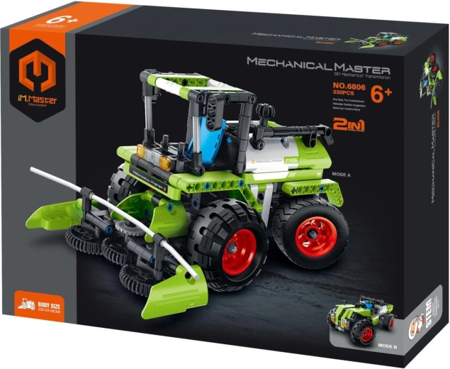 Set da costruzione iMaster Mechanical Master mietitrebbia e veicolo fuoristrada 2 in 1, 335 pezzi