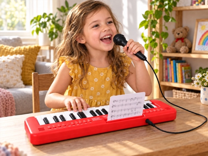 Microfono e schede musicali inclusi