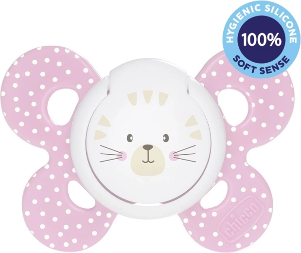CHICCO succhietto Physio Comfort in silicone 6–16 mesi – gatto, 1 pz
