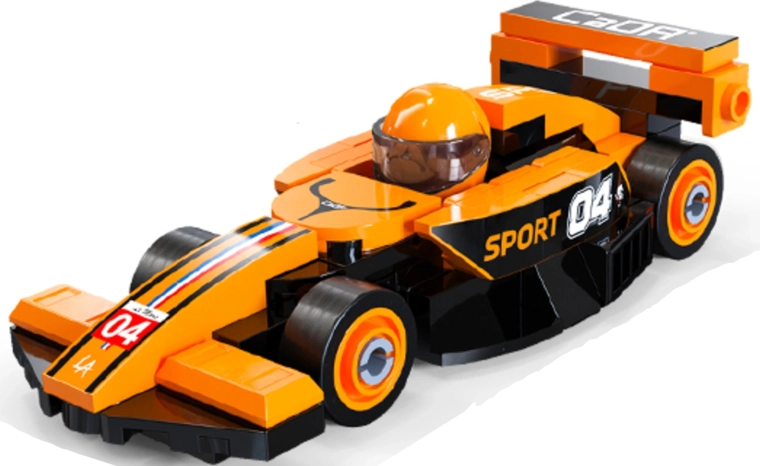 Design da corsa arancione con dettagli realistici