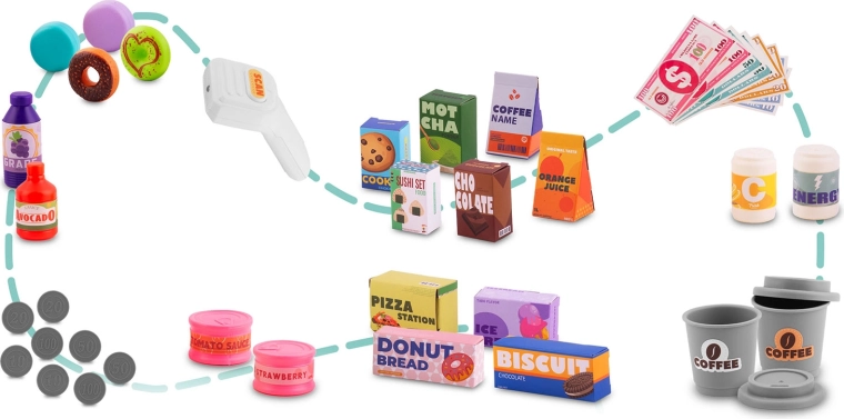 Ricco set di accessori per il gioco del negozio