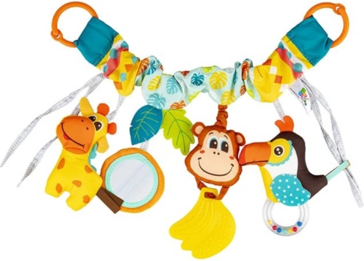 Giocattolo sospeso Balibazoo per passeggino con animaletti
