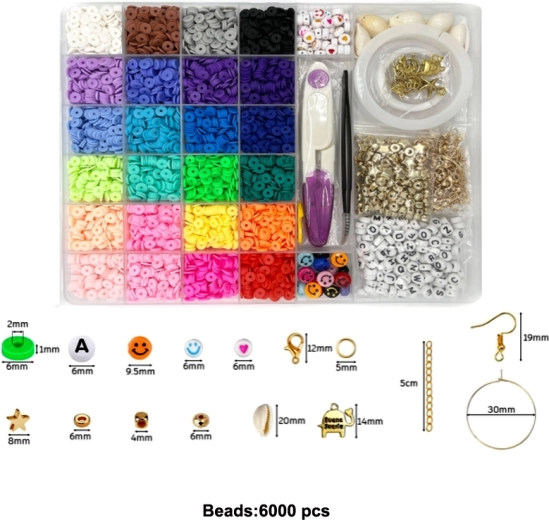 Set di perline colorate creative da 6000 pezzi