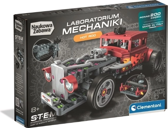 Clementoni Laboratorio di meccanica Hot Rod – kit di costruzione STEM