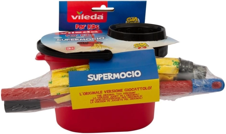 Secchio con mocio Vileda Turbo – set con strizzatura rotante