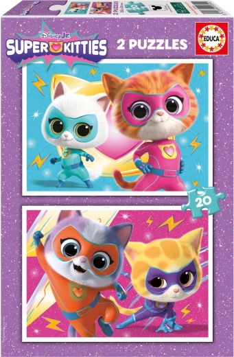 Puzzle Super Kitties 2×20 pezzi
