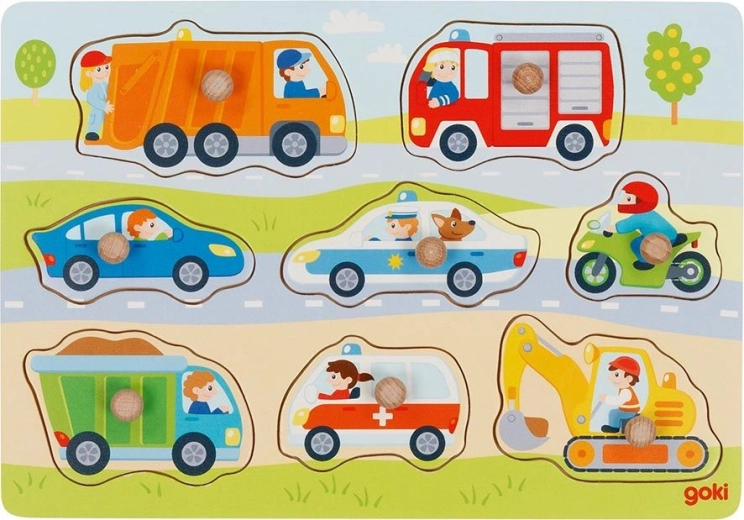 Puzzle con maniglie per bambini piccoli - Veicoli