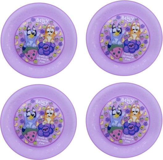Set di piatti per bambini Bluey viola (4 pz)