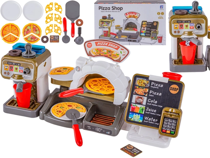 Set per preparare la pizza con macchina del caffè e cassa
