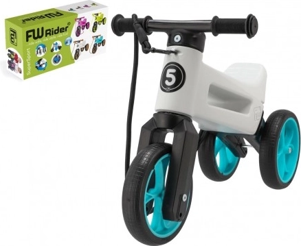 Bicicletta senza pedali Funny Wheels Rider SuperSport 2in1 con tracolla – Bianco-turchese