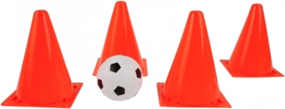 Coni da allenamento con paletti e palla per bambini