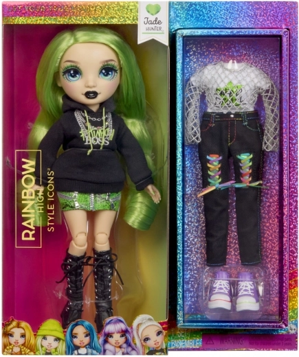 Bambola alla moda Rainbow High Jade Hunter con 2 outfit