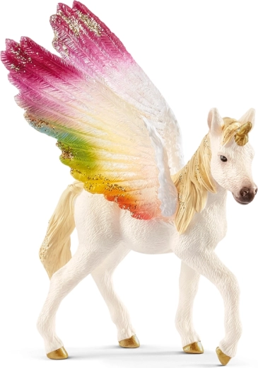 Puledro di unicorno arcobaleno con ali Schleich