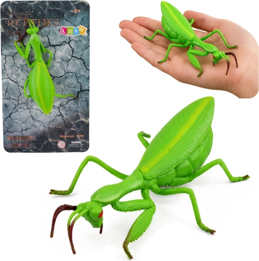 Figura realistica in gomma di mantide verde 18 cm