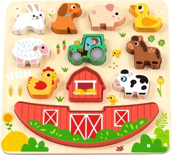2Kids Toys puzzle di equilibrio fattoria 2 in 1
