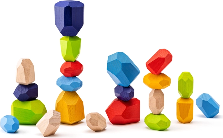21 pezzi colorati per il gioco creativo
