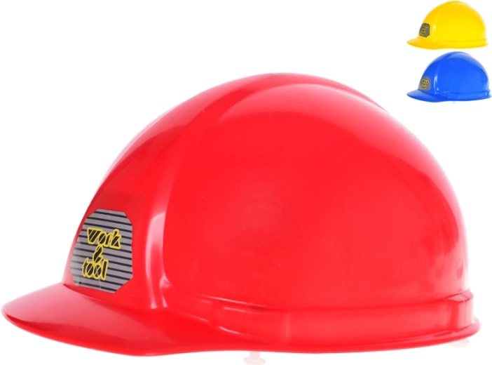 Casco da cantiere per bambini con cinturino regolabile, in plastica, 3 colori