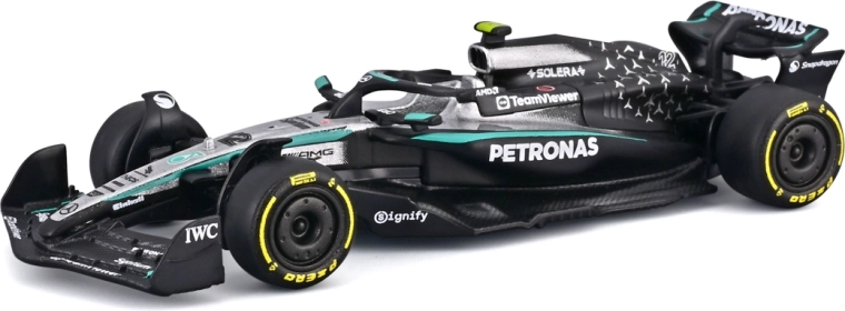 Modello da corsa di Formula 1 Bburago F1 Mercedes-AMG Petronas W16 (2025) #12 Kimi Antonelli 1:64