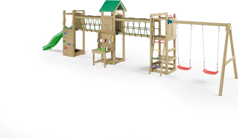 Parete da arrampicata con corda per sviluppare le abilità